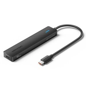 vention hub 5 en 1 usb c a 2xusb c 3.2 gen2/2xusb a 3.2 gen2/usb c 10g 0.15m color negro