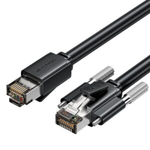 vention cable de red sftp rj45 cat.6 1m industrial ultraflexible color negro