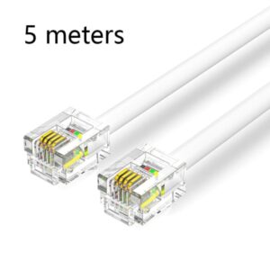 vention cable de telefono rj11 5m color blanco