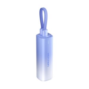vention powerbank 5000mah usb c, lightning carga rapida 20w color azul
