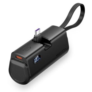 vention powerbank 4800mah usb c carga rapida 22.5w conector plegable color negro