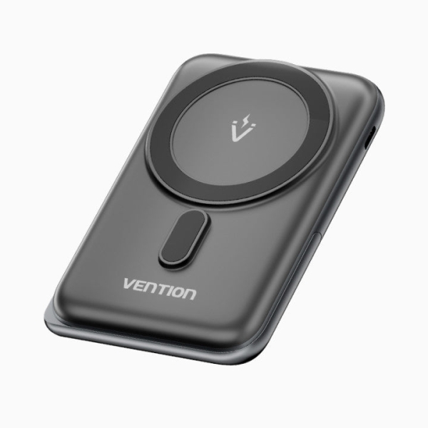 vention powerbank 1000mah magnetico inalambrico usb c carga rapida 20w color negro