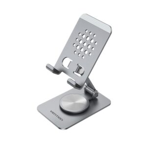 vention soporte para smartphone/tablet 360º color plata