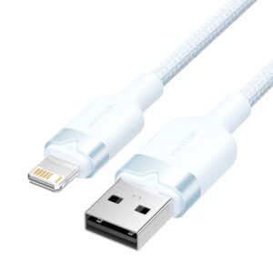 vention cable usb a a lightning 2.4a 2m trenzado color azul
