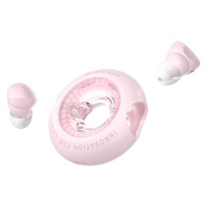 vention tiny t17 auriculares bluetooth 5.3 con estuche de carga true wireless 6h autonomia led color rosa
