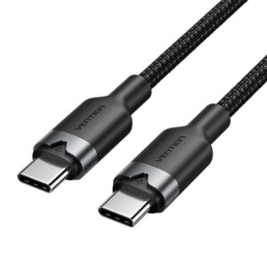 vention cable usb c a usb c 3a 60w 1m trenzado color negro