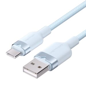 vention cable usb c 2.0 a usb a 3a 60w 1m trenzado color azul