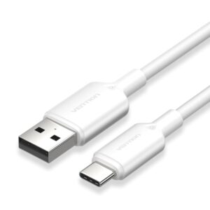 vention cable usb c 2.0 a usb a 3a 60w 1m pvc color blanco