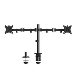 ewent soporte de monitor de escritorio 2 monitores de 13 32" vesa maximo 100x100 pantalla plana hasta 9 kg pantalla curva hasta 7 kg color negro
