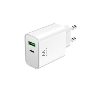 ewent cargador usb c 30w carga rapida y segura 1x usb a color blanco