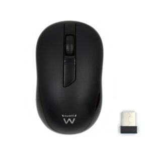 ewent raton inalambrico 2.4hz receptor usb a 1000dpi 1 bateria aa (incluida) color negro
