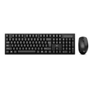 ewent pack inalambrico 2.4hz kb+raton teclado de oficina receptor usb a 1 bateria aaa (incluida) color negro
