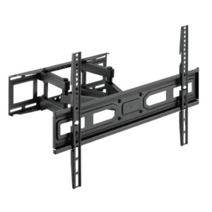 ewent soporte de pared para tv de 37" hasta 80" movimiento completo 3 pivotes vesa maximo 600x400 color negro