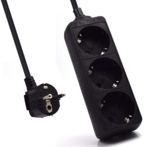 ewent regleta de energia 3 enchufes 16a enchufe schuko color negro