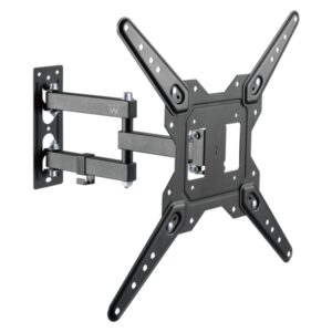 ewent soporte de pared para tv de 23" hasta 55" movimiento completo 3 pivotes vesa maximo 400x400 color negro