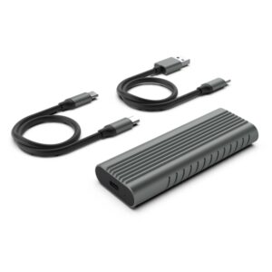 ewent caja externa usb 3.2 usb c ssd sin tornillos cable usb c c y usb c a color gris
