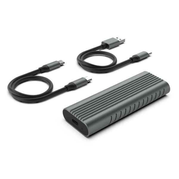 ewent caja externa usb 3.2 usb c ssd sin tornillos cable usb c c y usb c a color gris