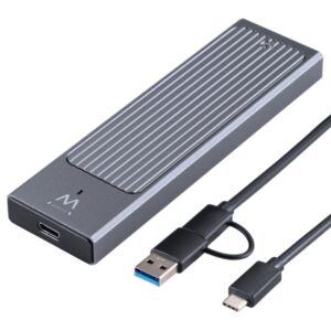 ewent caja externa usb 3.2 usb c ssd, cable usb c c y usb c a color negro