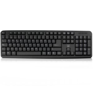 ewent teclado con cable diseño slim cable usb a de 1.35m color negro