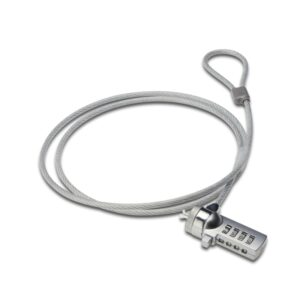 ewent ew1241 candado para portatil con combinacion cable 1.5m color plata