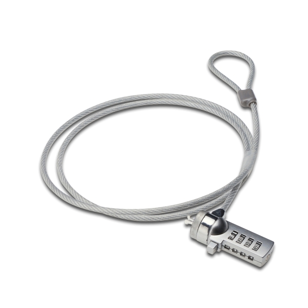 ewent ew1241 candado para portatil con combinacion cable 1.5m color plata