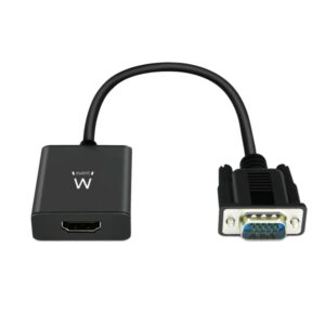 ewent ew9866 convertidor vga a hdmi con audio resolucion maxima de 1920 x 1200 pixeles no drivers color negro
