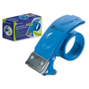 bismark precintadora metalica de mano para rollos de hasta 50mm de ancho cuchilla de acero color azul