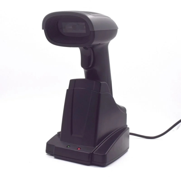 ewent ew3440 lector de codigos de barras 1d/2d inalambrico wireless y bluetooth autonomia hasta 7h base inteligente color negro