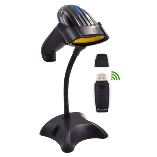 ewent ew3430 lector de codigos de barras 1d inalambrico modo manual y automatico color negro