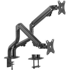 ewent soporte de mesa contrapeso giratorio e inclinable para monitor/tv 16kg 2 brazos 17 32" color negro