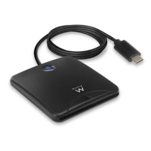 ewent lector de tarjeta inteligente dni usb c color negro