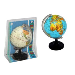 bismark esfera geografica con meridiano 10cm esfera geografica con meridiano cartografia fisico politica base alta y robusta colores blanco y azul aleatorios