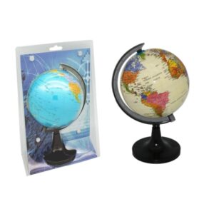 bismark esfera geografica con meridiano 15cm cartografia fisico politica base alta y robusta colores blanco y azul aleatorios