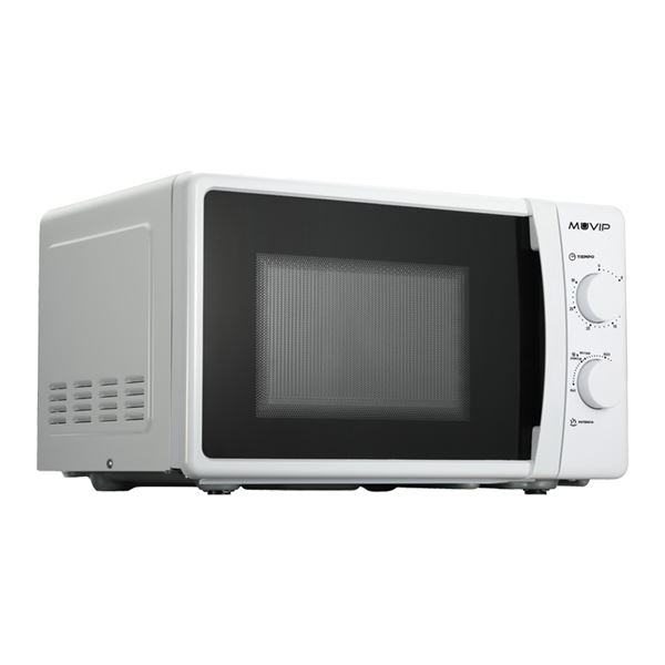 muvip microondas capacidad 20l potencia 700w 6 niveles de potencia temporizador 30min descongelacion color blanco