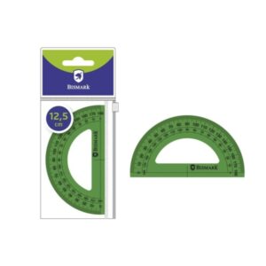 bismark transportador de angulos acrilico 12.5cm alta calidad funda con cierre color verde