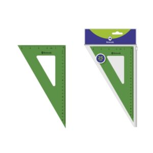 bismark cartabon acrilico 25cm alta calidad funda con cierre color verde