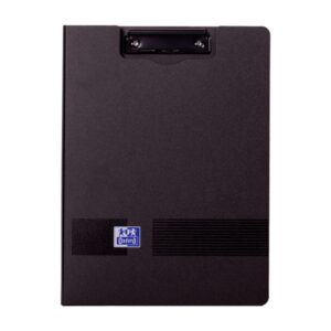 oxford live & go carpeta con pinza metalica fabricada en polifoam bolsillo interior color negro