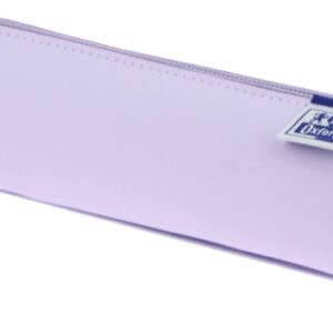 oxford live & go estuche cuadrado pequeño material acolchado goma elastica para unirlo al cuaderno color malva