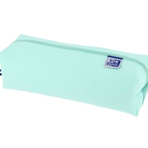 oxford live & go estuche cuadrado grande material acolchado goma elastica para unirlo al cuaderno color azul