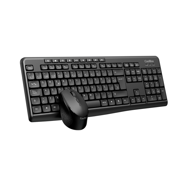 coolbox coo ktr 03w pack de teclado usb inalambrico multimedia + raton optico usb inalambrico 4 botones