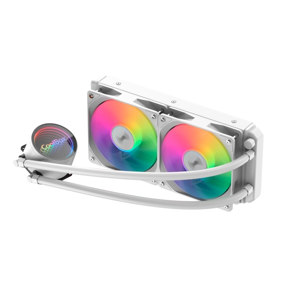 coolbox infinite liquid240 kit de refrigeracion liquida argb tdp 250w compatibilidad universal color blanco