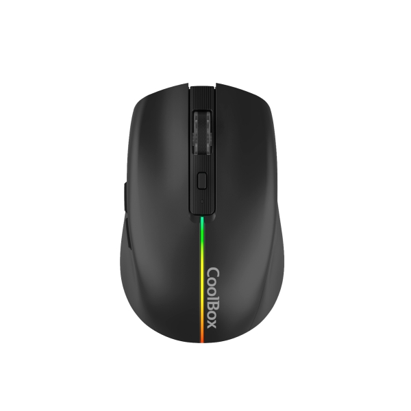 coolbox w01 raton gaming inalambrico 1600dpi 6 botones iluminacion rgb color negro