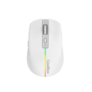 coolbox w01 raton gaming inalambrico 1600dpi 6 botones iluminacion rgb color blanco