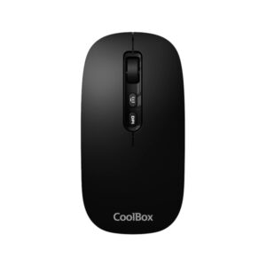 coolbox w02 raton inalambrico bluetooth y rf 2.4ghz super ligero boton acceso copilot recargable por usb c dpi ajustable sensor optico color negro