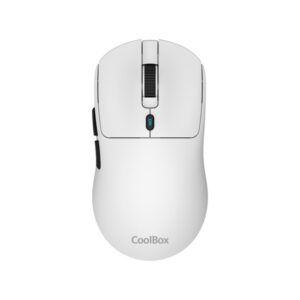 coolbox w03 raton gaming inalambrico 10000dpi 7 botones sensor pixart 3325 color blanco