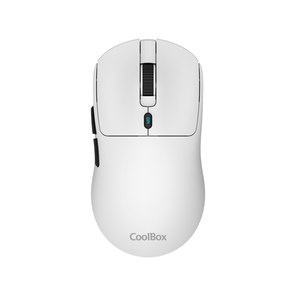 coolbox w03 raton gaming inalambrico 10000dpi 7 botones sensor pixart 3325 color blanco