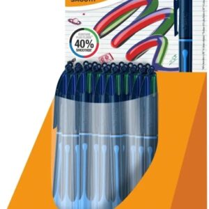 bic 4 colours smooth drop expositor de 30 boligrafos de bola retractil punta media de 1.0mm escritura un 40% mas suave 4 colores