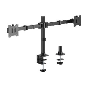 aisens soporte de mesa eco giratorio e inclinable para monitor/tv 20kg (3 pivotes 2 brazos) de 17 35" color negro