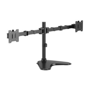 aisens soporte de mesa eco con peana giratorio e inclinable para monitor/tv 20kg (3 pivotes 2 brazos) de 17 35" color negro