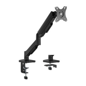 aisens soporte de mesa eco contrapeso giratorio e inclinable para monitor/tv 9kg (3 pivotes 1 brazo) de 17 32 color negro